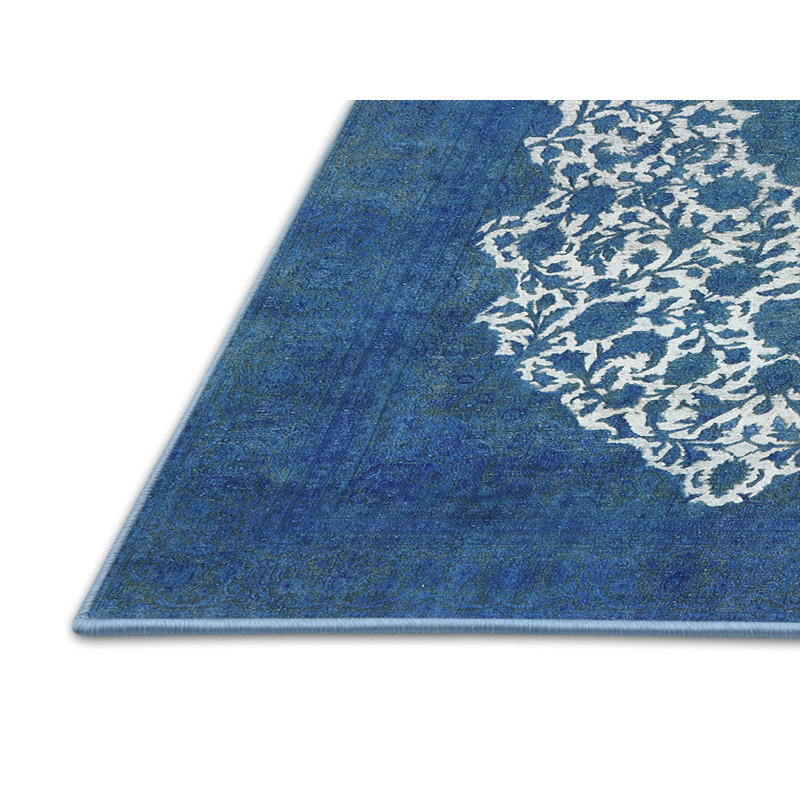 Tapis oriental bleu / blanc, Rectangle 8 pi x 10 pi