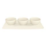 Villeroy & Boch Manufacture Three Dip Bowls & Tray 4 Piece Set