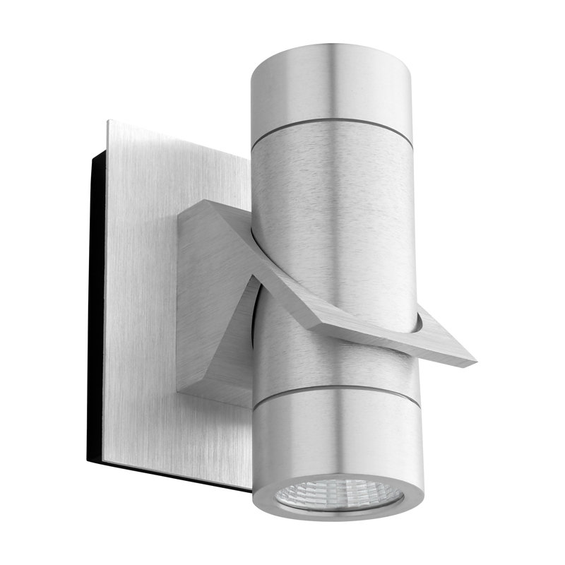 Shockey Aluminum LED Wall Light, Brushed Aluminum