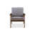 Polyester gris / noyer foncé