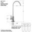 Robinet sans plomb iSpring GK1-CHR pour système d'osmose inverse et système de filtration d'eau potable, style contemporain en forme de coke, bec haut, finition chromée luxueuse-118321417
