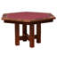 Table de poker à 6 côtés Barnwood - Base en bois