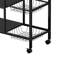 Multi-tiered Kitchen Microwave Storage Rack with Wheels-1587496959