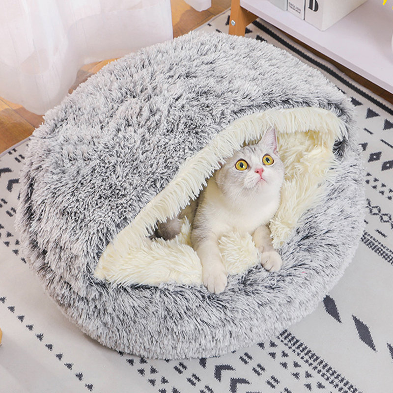 Cheserfo Velvet Nest Pet Bed, 50cm W x 50cm D