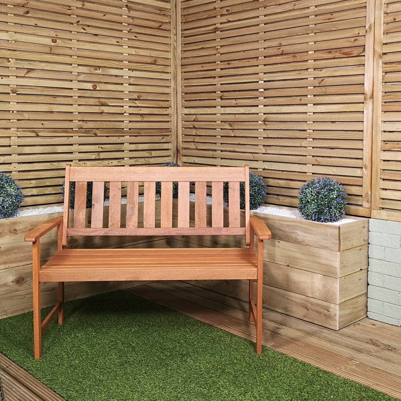 Caullin Wooden Bench, 92cm H x 121cm W x 63cm D