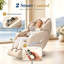 Fauteuil de massage 4D pour tout le corps, inclinable sur rail SL avec massage par percussion et pétrissage, fonction chauffante, 5 techniques de massage à haute vitesse, position zéro gravité à 3 vitesses, repose-pieds extensible, connexion Bluetooth et écran tactile de commande