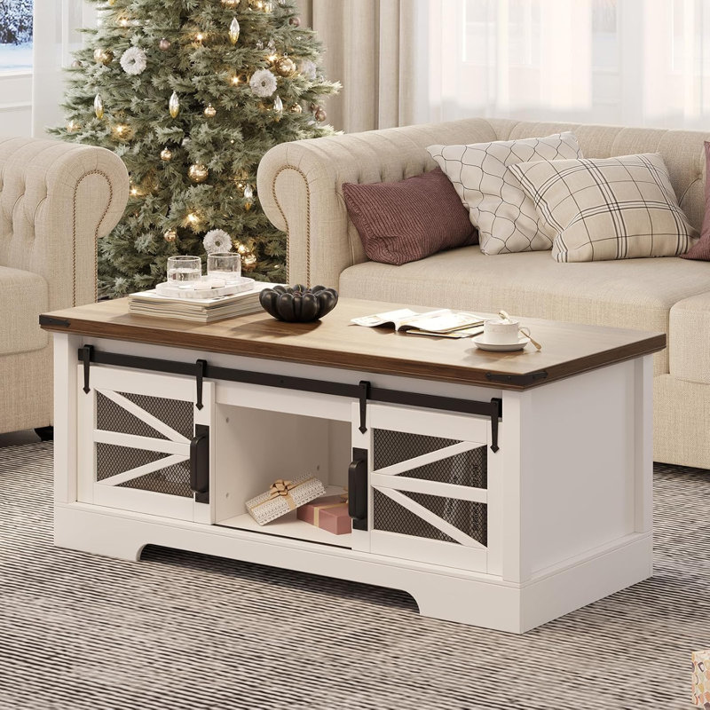 Table basse de 47 po Farmhouse, Noir, noir, noir, noir