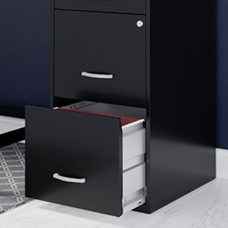 Maegan 3 Drawer Letter Width Vertical Home and Small Office Premiere File Cabinet with Pencil Drawer, Arctic Silver
