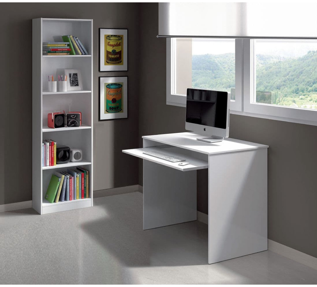 Anniebell White Shelving Storage Book Shelves Bookcase Unit - Sleek And Elegant Five Tier