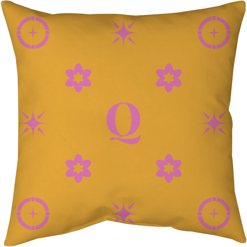 Coussin en polyester Spun, Oui, Rose / Orange