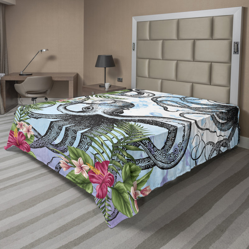 Microfiber No Pattern And Not Solid Color Flat Sheet, California King Flat Sheet