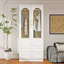 Armoire 100% bois massif avec 3 tiroirs et tringle, blanc