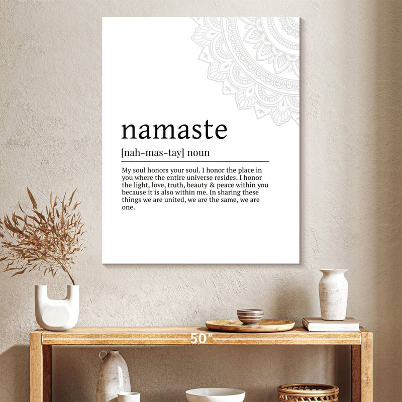 " Namaste Description " by Eleanor L., 40" H x 32" W x 1.25" D