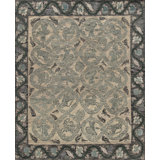 Classic Hand Knotted Geometric Shapes Area Rug