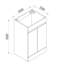 Boyan 600 mm Freestanding Combined Vanity Unit with Drop In Resin Basin-1277317603