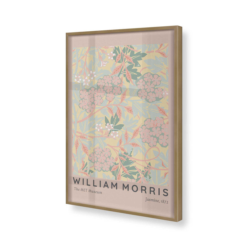 «Blush Jasmine» par William Morris, Orange, Or brossé, H 15,25 po x l 12,25 po