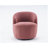 Swivel Accent Armchair Barrel Chair With Powder Coating Metal Ring-1135975691