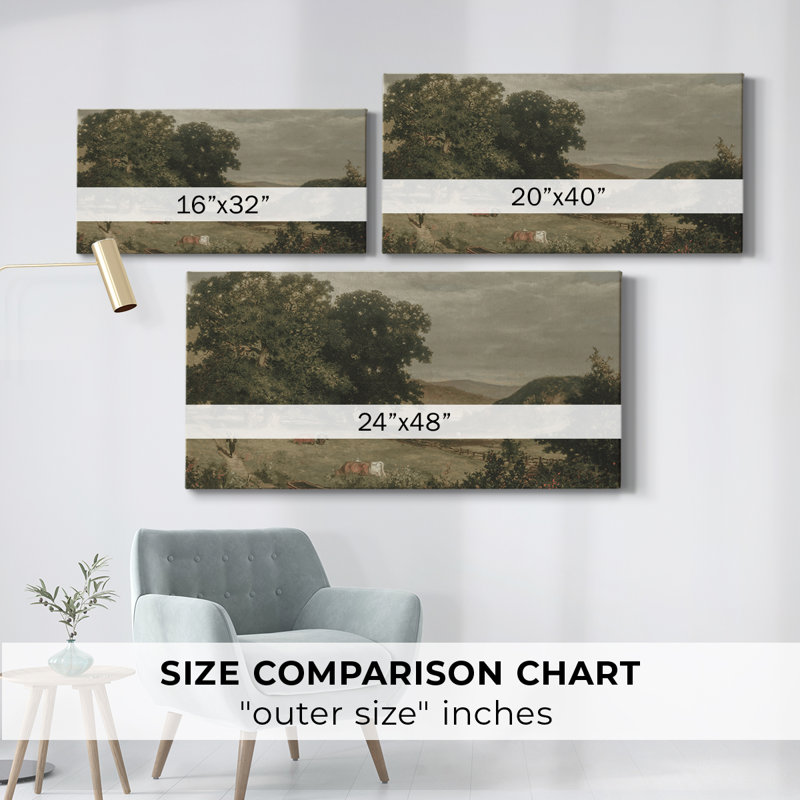 Série paysage - DCCCLXIV- Toile tendue avec châssis - Prêt à accrocher, H 16 po x l 32 po