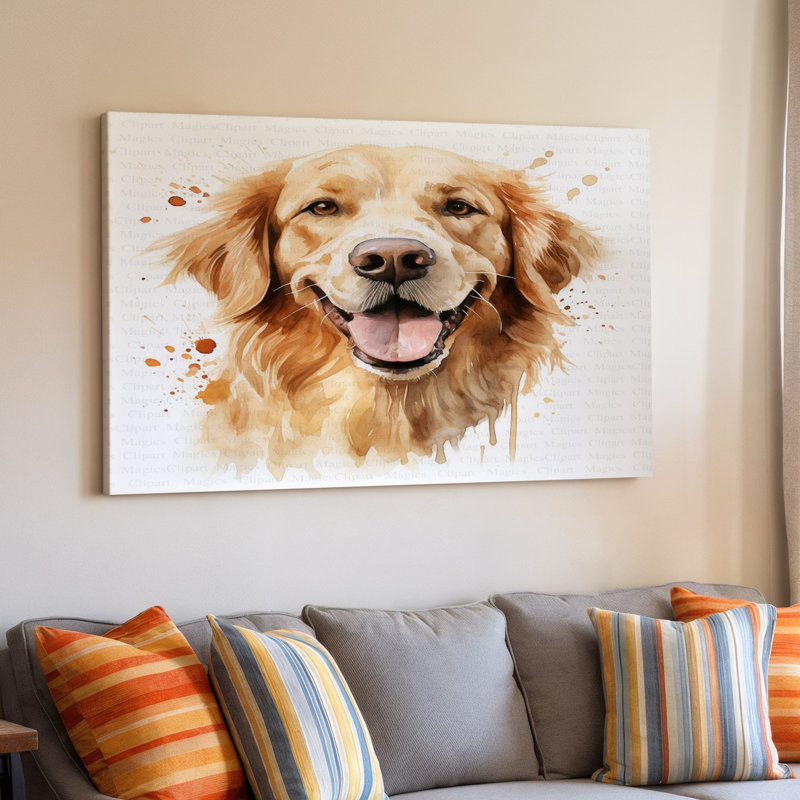Reproduction d'art sur toile Golden Retriever Dog, 20 x 30 in