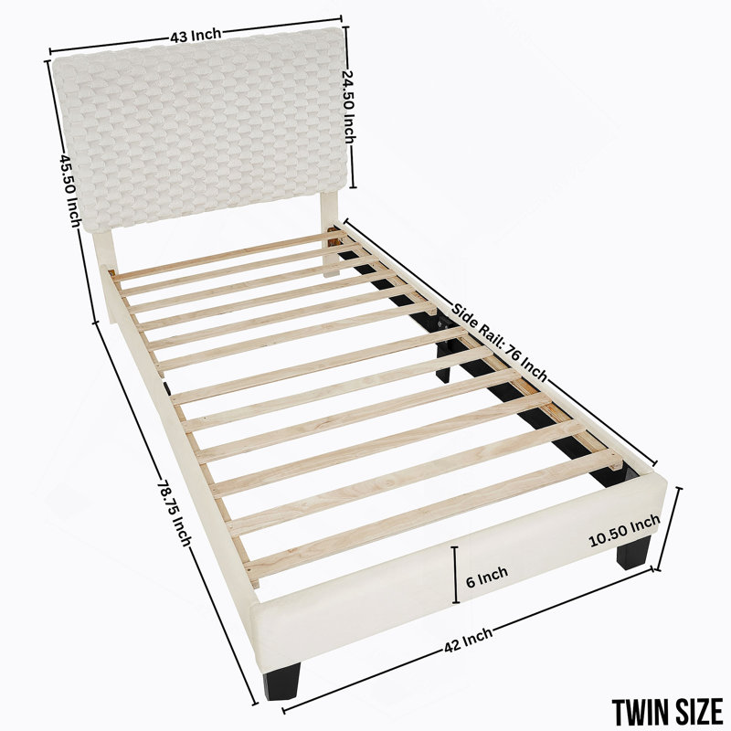 Lit plateforme tapissier Findlay, Simple