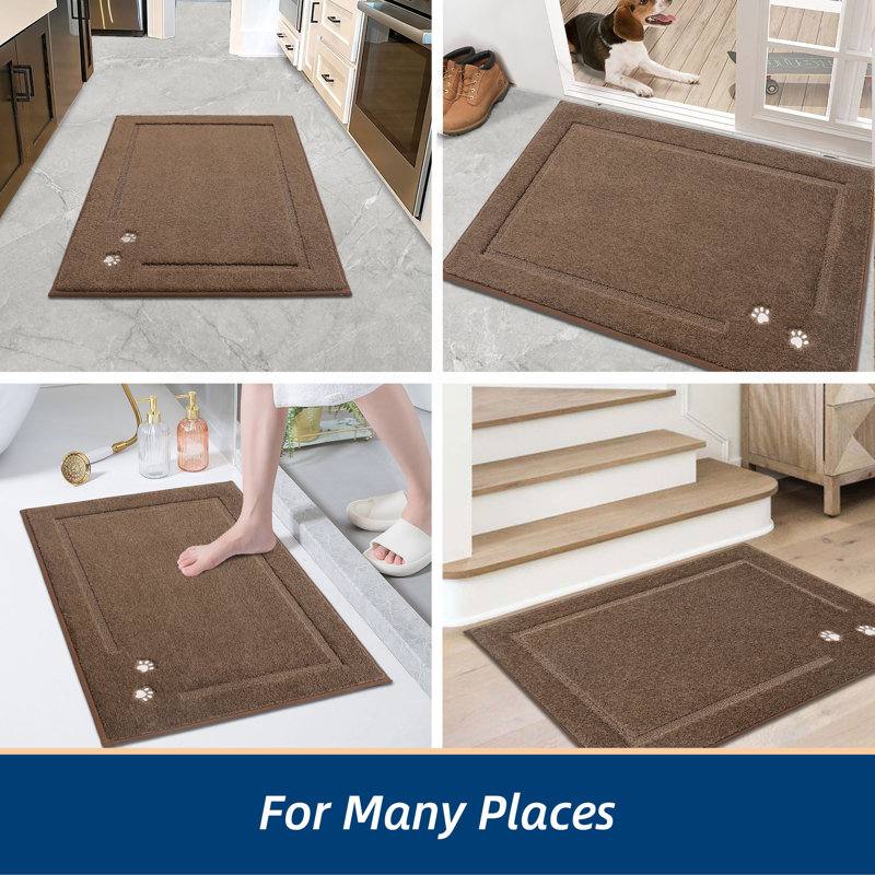 Non-Slip Indoor Doormat, Brown, 50.8cm W x 81.3cm L