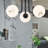 Elio 3-Light Modern Semi-Flush Mount Ceiling Light