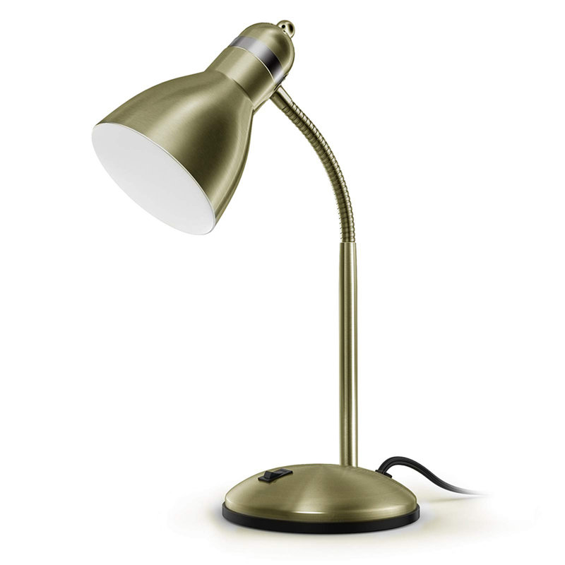 Metal table lamp with adjustable gooseneck, Sandy Black
