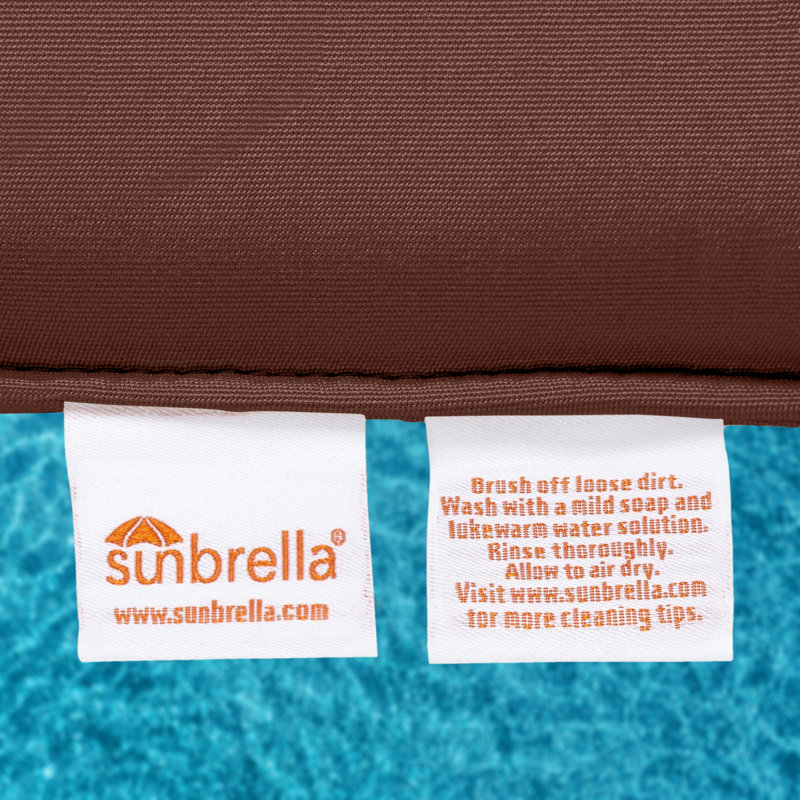 Outdoor Sunbrella® Seat Cushion, Spectrum Denim Sunbrella®, 17" W x 17" D