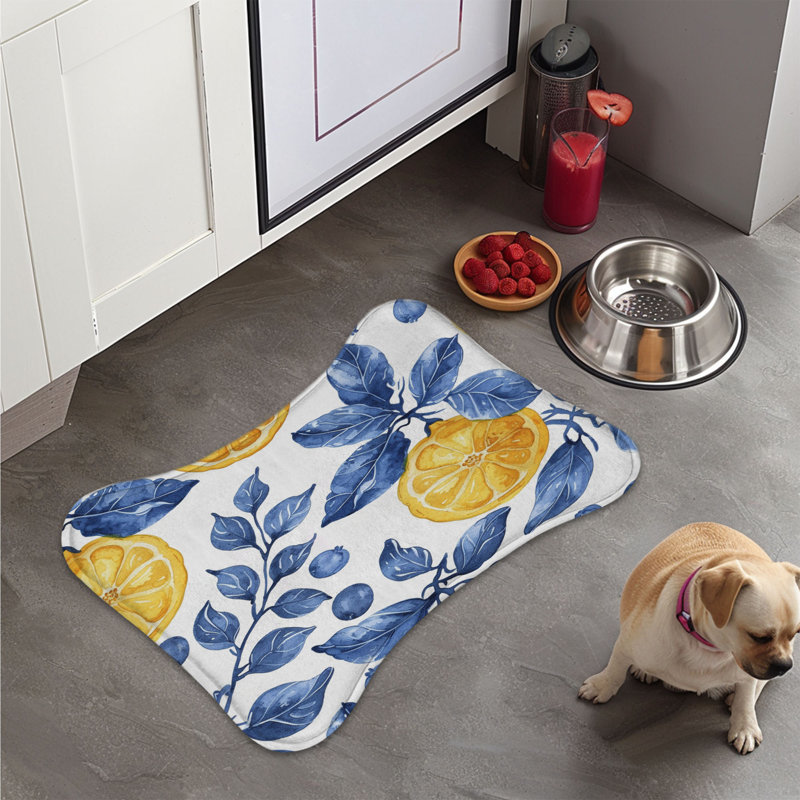 Tapis d'alimentation Azulejo Citron - 1 pièce
