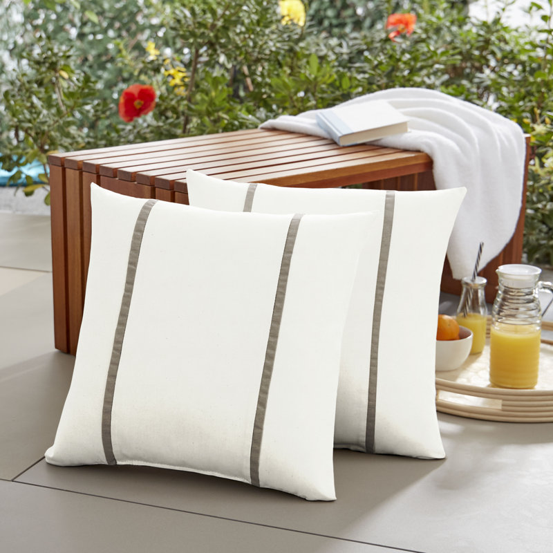 Housse et insert de coussin carré intérieur / extérieur Banck, 18 po x 18 po