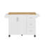 Îlot de cuisine avec comptoir à abattant, chariot d'îlot de cuisine roulant, table d'îlot de cuisine avec porte de grange avec armoire de rangement et support de tour, table d'îlot sur roulettes pour la cuisine-397829962