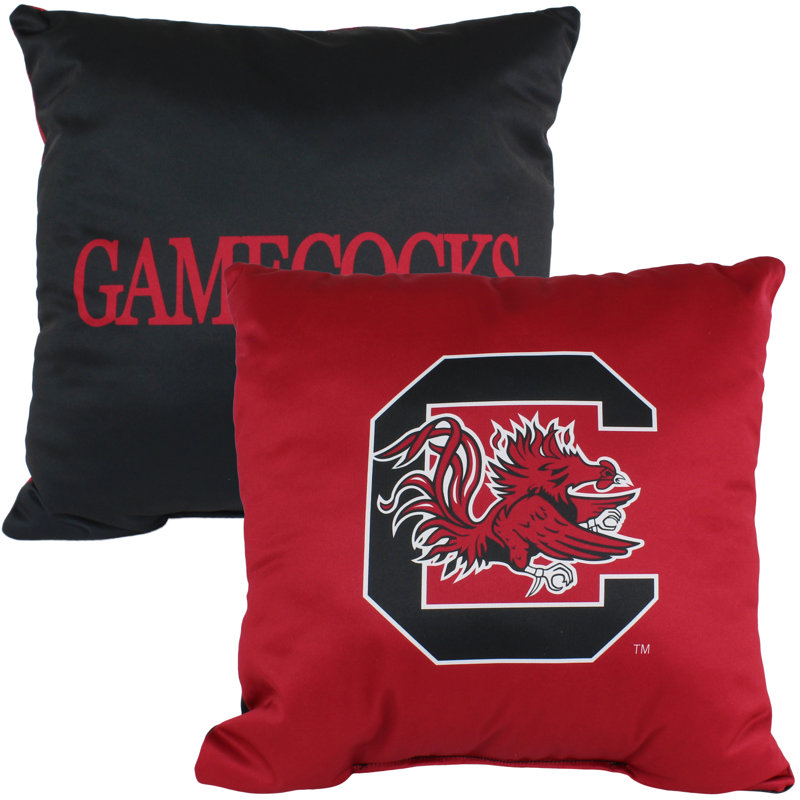 Coussin décoratif 16 po x 16 po South Carolina Gamecocks - 2 couleurs, logo unique des deux côtés