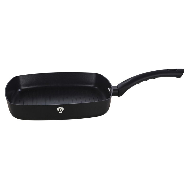 9 - Piece Non-Stick Aluminum Cookware Set, Matt Black