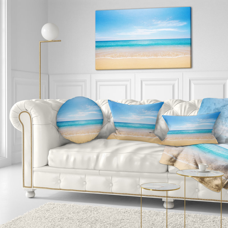 Coussin lombaire photo en ciel large sur beach shore