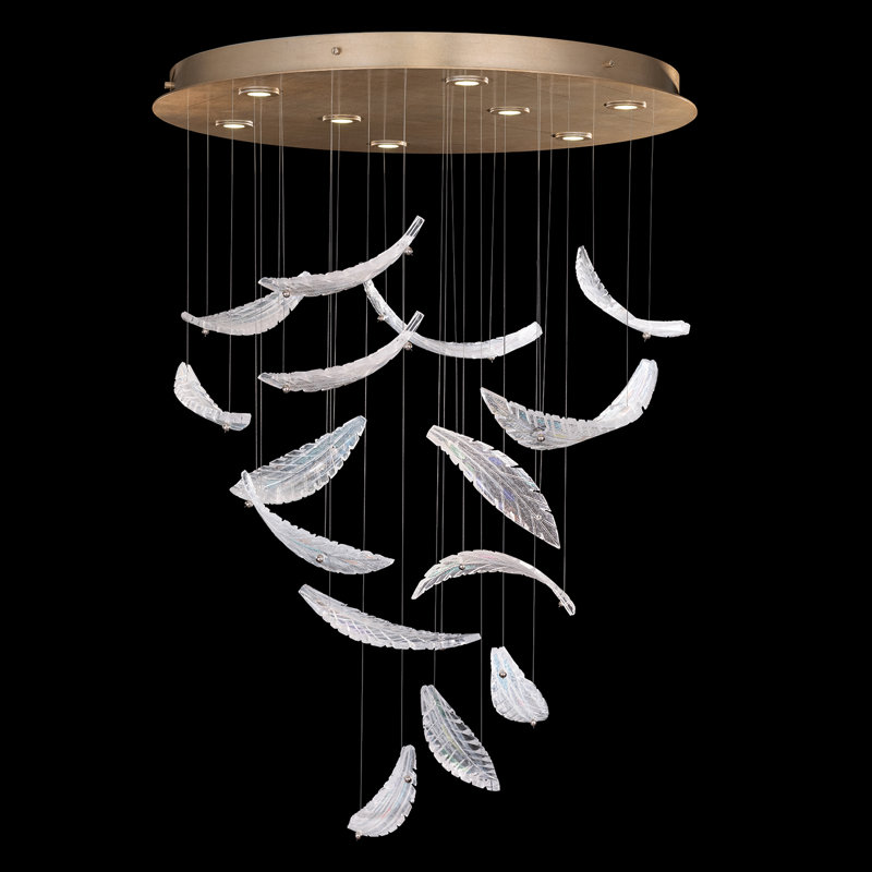 Elevate 8 - Light LED Unique/Statement Pendant, Gold