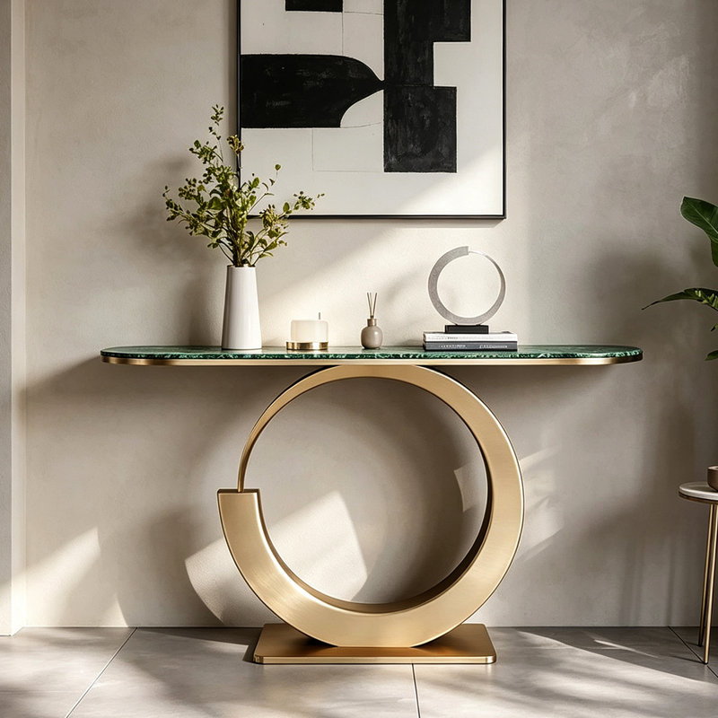 Console Italian Minimalist, H 31,5 po x l 47,2 po x P 11,8 po