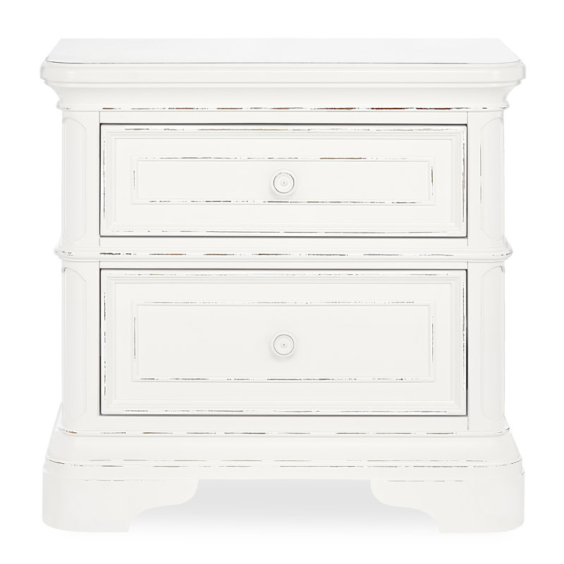 2 Drawer Solid Wood Nightstand