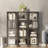 Tall Bookcase Shelf For Small Spaces, Narrow Stackable Storage Shelf For Living Room, Office, Study, Entryway - Industrial Rustic Design-1261543414-1244890845