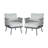 Kris Outdoor Woven Rope Lounge Chairs With Steel Frame & Cushions-724340678