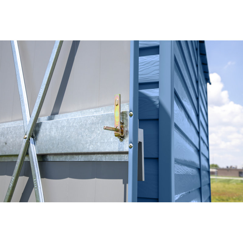 8 ft. x 6 ft. Blue Grey Galvanized Steel Storage Shed