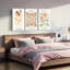 3 pièces d'art mural sur toile Boho
