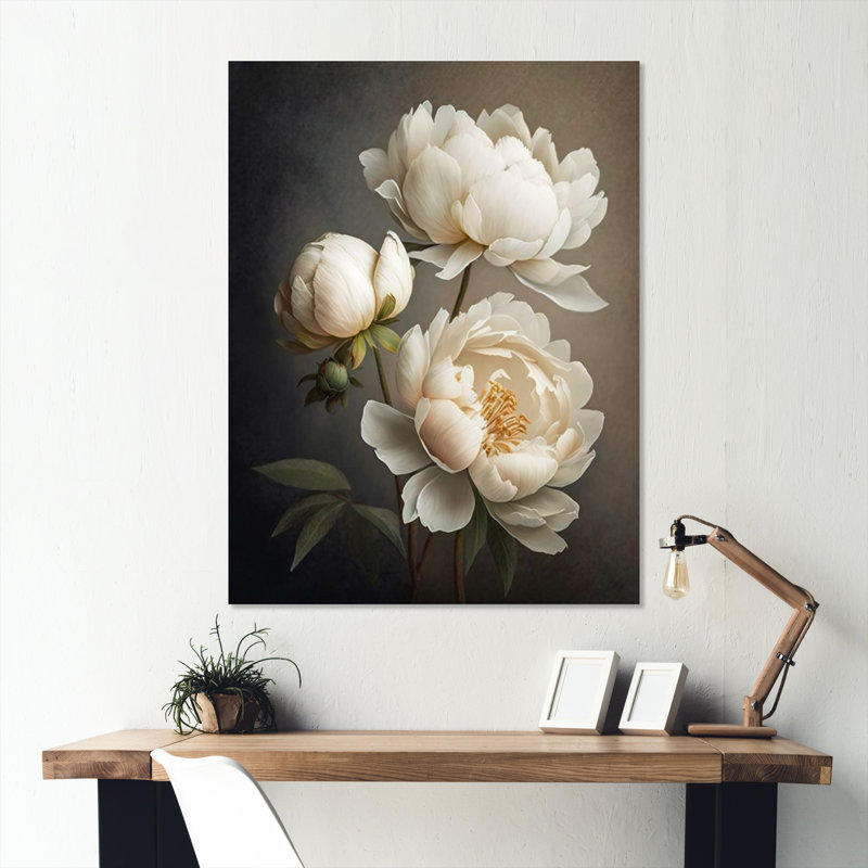 Peony Flower IV - Print on Canvas, 40" H x 30" W, Wrapped Canvas