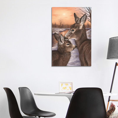 Deer And Fawn by Richard Macwee - Wrapped Canvas Gallery-Wrapped Canvas Giclée