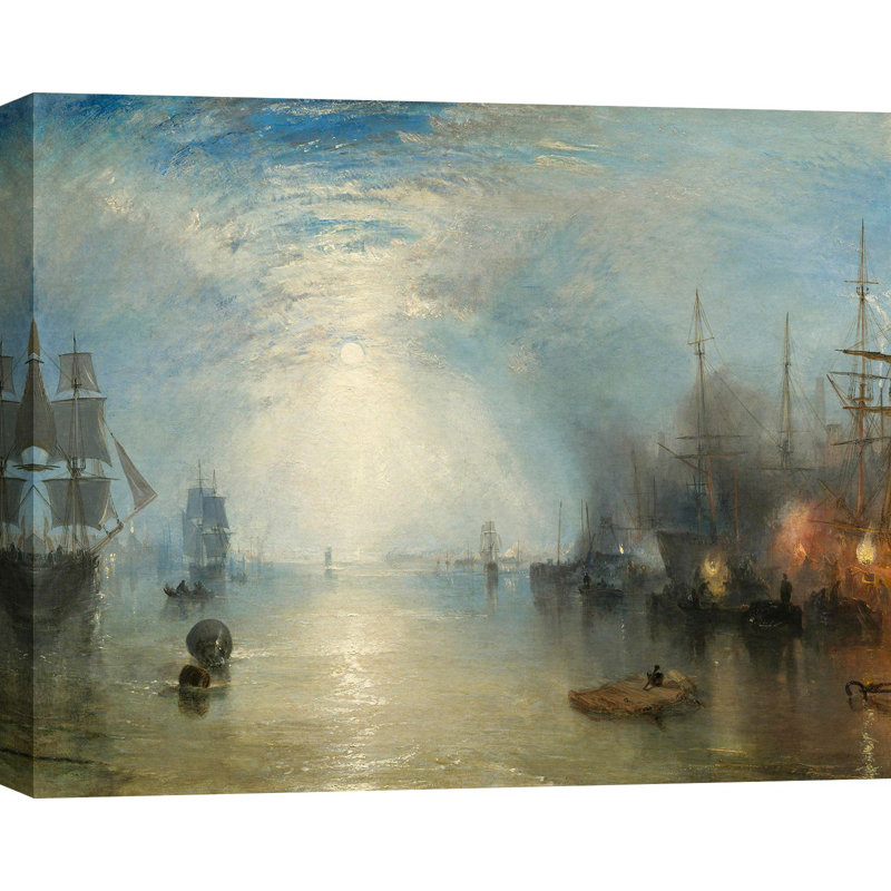 3WT6317 Keelmen Heaving In Coals By Moonlight by J.M.W. Turner - Wrapped Canvas Painting, 70cm H x 100cm W x 4cm D