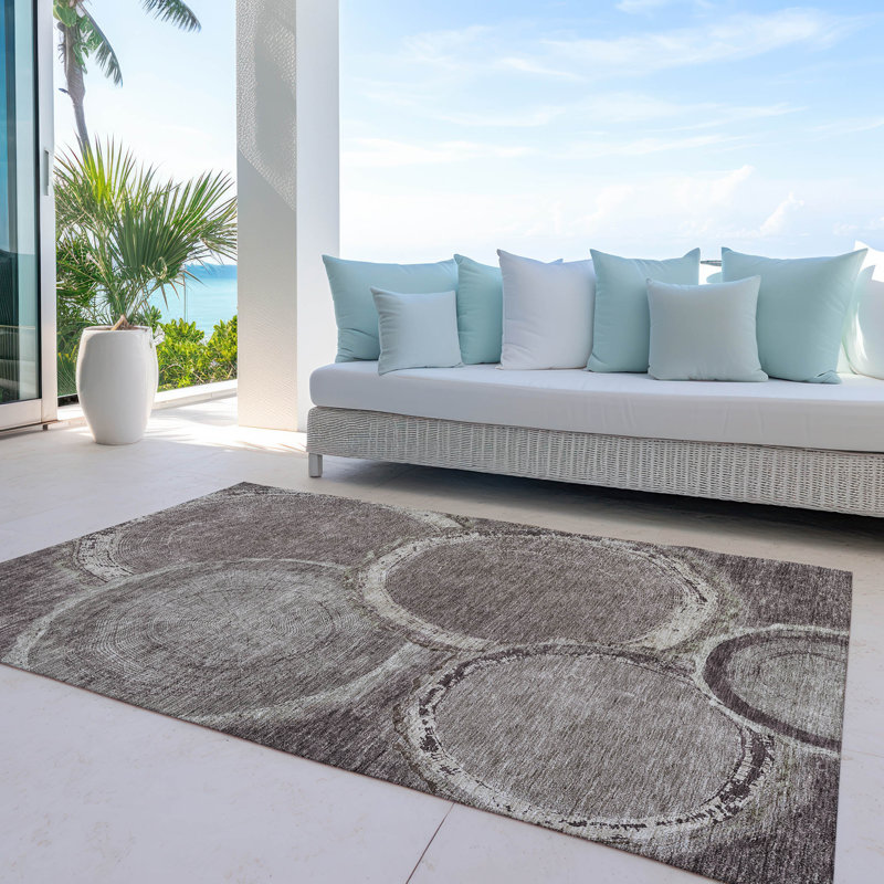 Alegandro Washable Abstract Indoor / Outdoor Rug, Rectangle 9' x 12'