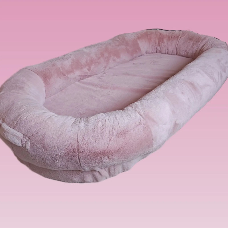 Katarina Nylon Pet Bed, Coral Pink, 11.81 cm H x 47.24 cm W x 70.86 cm D