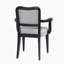 Set Of Two Upholstered Dining Chairs With Curved Lines, Solid Hardwood Frame, Padded Armrests For Dining Room Or Kitchen