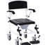 Douche, siège de 17 po de largeur, noir, imperméable, seau amovible pour fauteuil roulant accessible aux personnes à mobilité réduite avec système de verrouillage sécuritaire,
