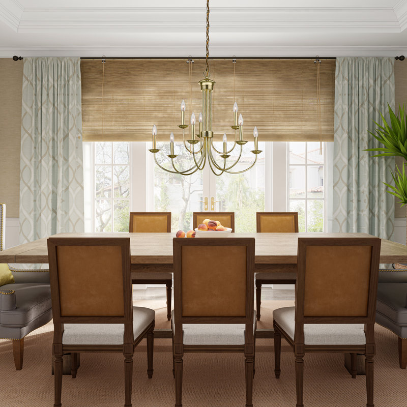 Arunvir 9 - Light Dimmable Chandelier, Polished Brass