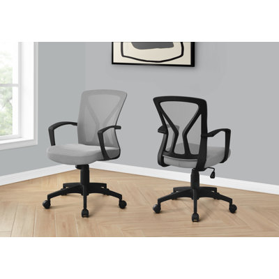 Chaise de bureau, hauteur réglable, pivotante, ergonomique, accoudoirs, bureau d'ordinateur, bureau, métal